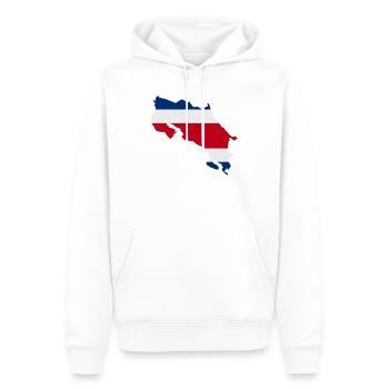 Carte du Costa Rica - Sweat à capuche Premium bio Homme - blanc - Devant - Nico (187cm)
