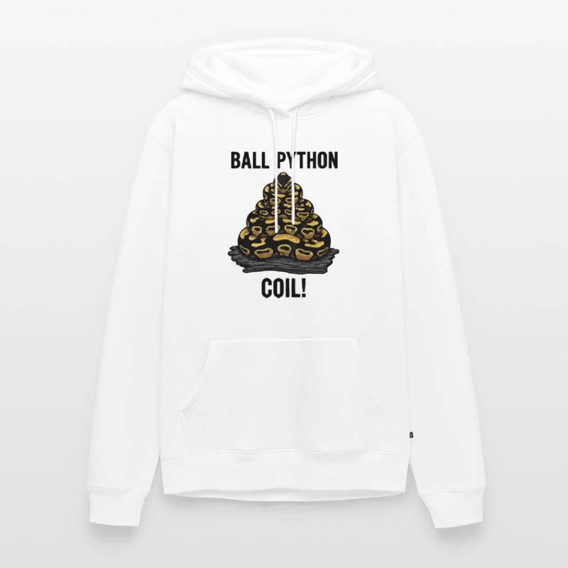 Python Royal Ball Python Coil Reptile Pyramide Sweat à capuche Premium bio Homme
