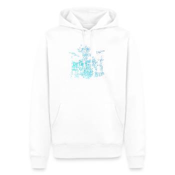 Jouer de la batterie Idée cadeau pour un musicien - Sweat à capuche Premium bio Homme - blanc - Devant - Nico (187cm)