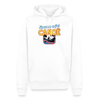 J’peux pas j’ai CANOË Logo - Sweat à capuche Premium bio Homme - blanc - Devant - Nico (187cm)