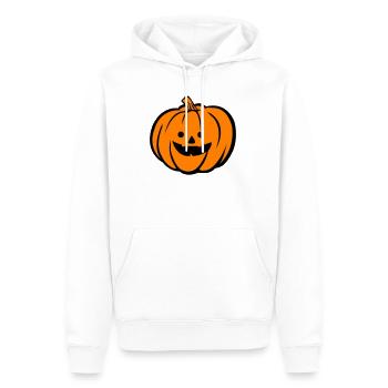 Grusel Kürbis Halloween Motiv - Männer Premium Bio Hoodie - Weiß - Vorne - Nico (187cm)