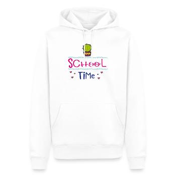 School Time - Männer Premium Bio Hoodie - Weiß - Vorne - Nico (187cm)