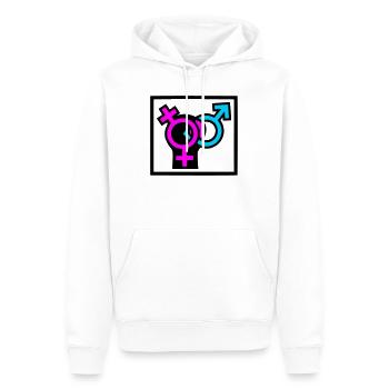 Gender Symbole Pride Icon - Männer Premium Bio Hoodie - Weiß - Vorne - Nico (187cm)