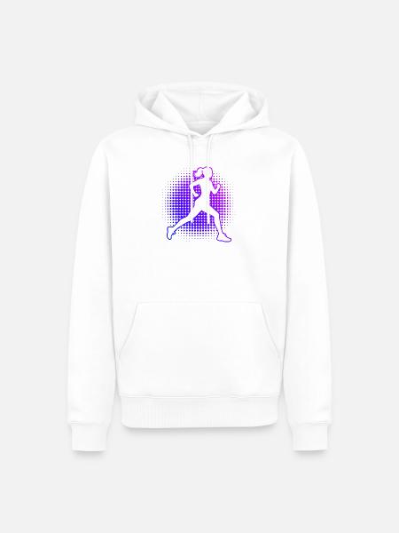 Geschenkidee für eine Running mit Running - Männer Premium Bio Hoodie - Weiß