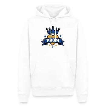 Prom Herz Krone Abzeichen - Männer Premium Bio Hoodie - Weiß - Vorne - Nico (187cm)