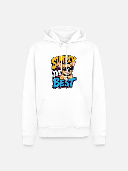 Chihuahua - Männer Premium Bio Hoodie - Weiß
