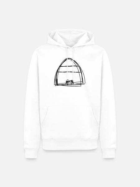 Bienenkorb handgezeichnet - Männer Premium Bio Hoodie - Weiß