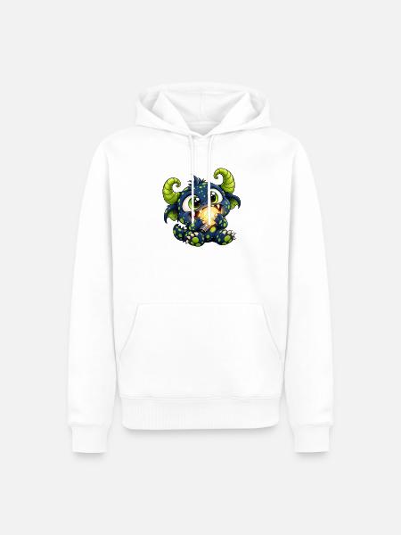 Nachtlichtfresser - Monster unter dem Bett Party - Männer Premium Bio Hoodie - Weiß