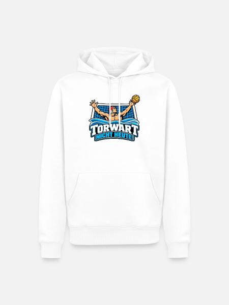 Torwart Nicht Heute - Männer Premium Bio Hoodie - Weiß