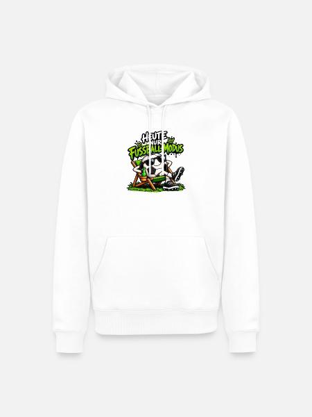 Heute nur Fußball-Modus - Männer Premium Bio Hoodie - Weiß