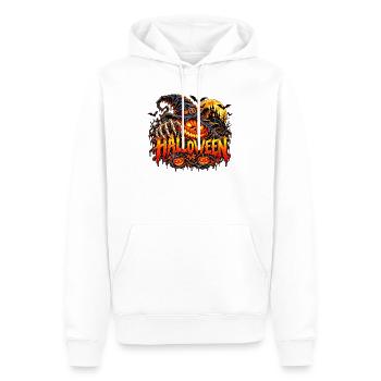 Halloween Kürbis mit Krallen - Männer Premium Bio Hoodie - Weiß - Vorne - Nico (187cm)