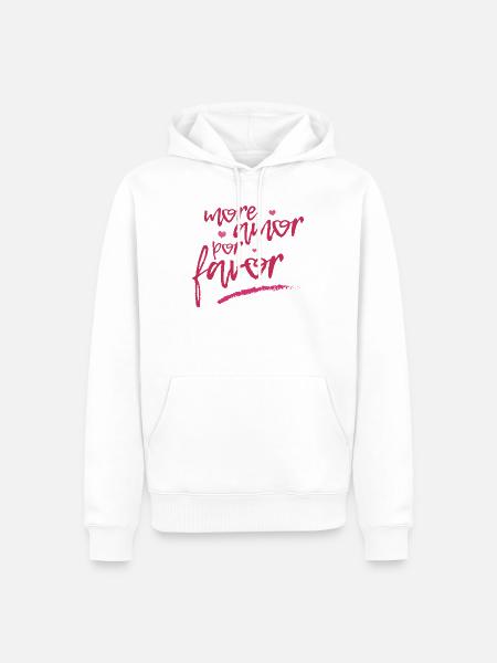 MoreAmor - Männer Premium Bio Hoodie - Weiß