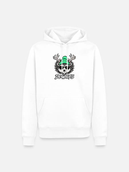 De Wolpis Igel Winterlook - Männer Premium Bio Hoodie - Weiß