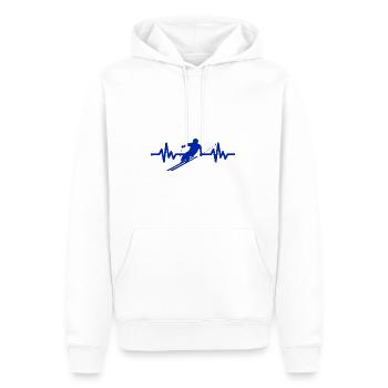 Heartbeat Ski Ski freestyle - Sweat à capuche Premium bio Homme - blanc - Devant - Nico (187cm)