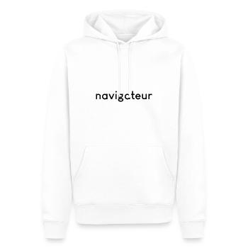 navigateur - Voile - Sweat à capuche Premium bio Homme - blanc - Devant - Nico (187cm)