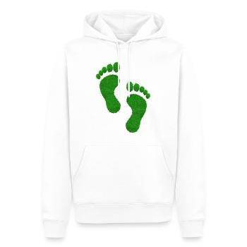 Empreinte écologique - Sweat à capuche Premium bio Homme - blanc - Devant - Nico (187cm)