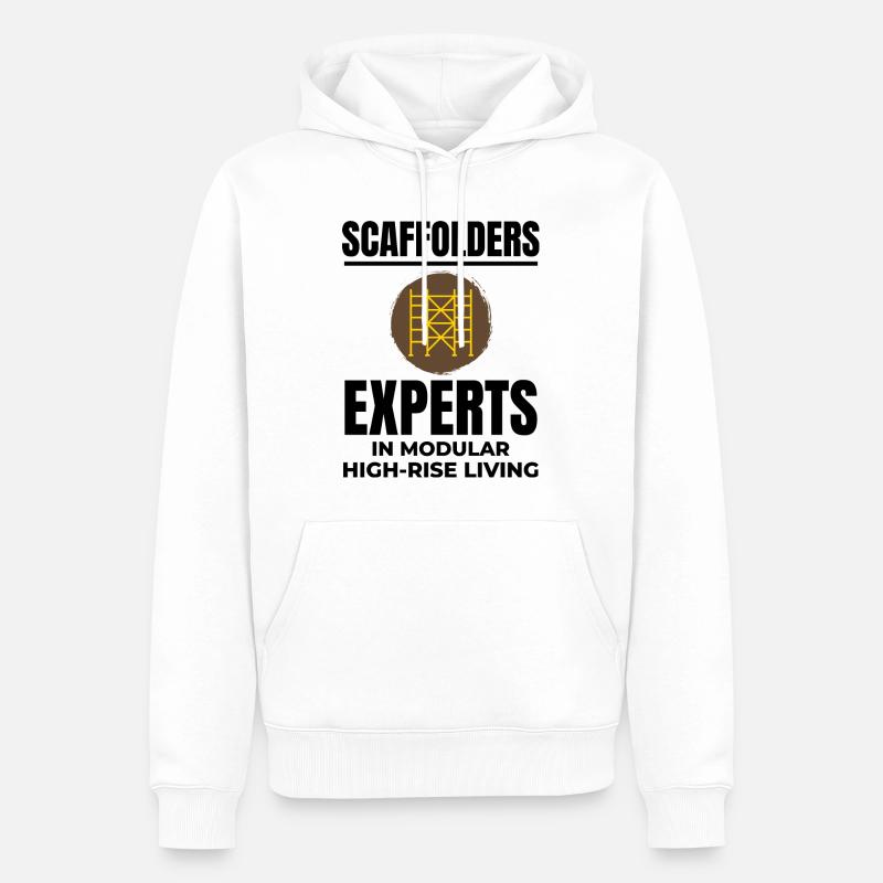 Gerüstbauer Gerüstbauer Gerüstbaubühne - Männer Premium Bio Hoodie - Weiß