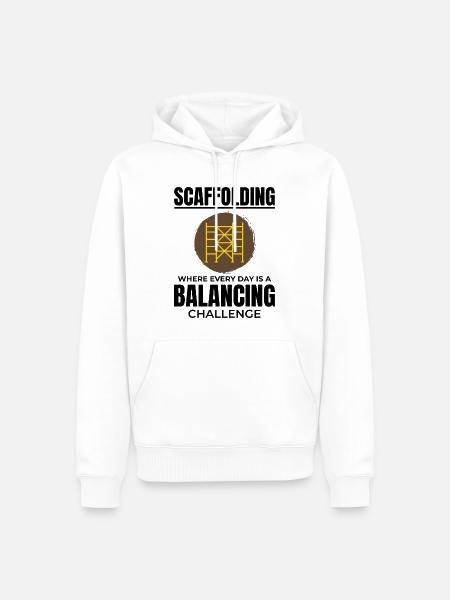 Scaffolder Scaffold Builder Scaffolding Platform - Men’s Premium Organic Hoodie - white
