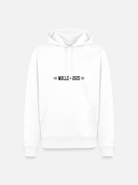 Malle 2025 - Männer Premium Bio Hoodie - Weiß