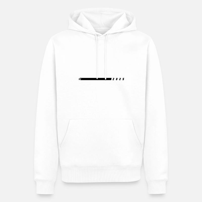 Ligne 2025 - Sweat à capuche Premium bio Homme - blanc
