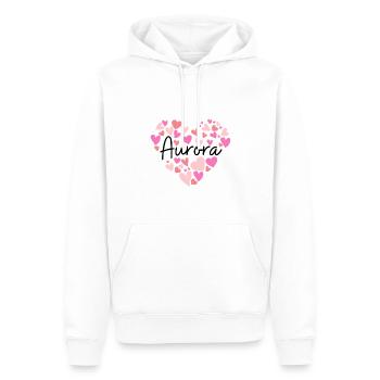 Ich liebe Aurora - Männer Premium Bio Hoodie - Weiß - Vorne - Nico (187cm)