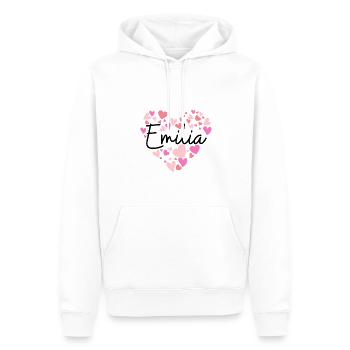J’adore Emilia - Sweat à capuche Premium bio Homme - blanc - Devant - Nico (187cm)