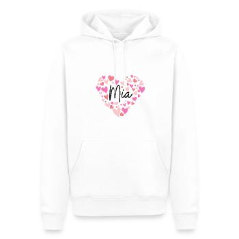 Ich liebe Mia - Männer Premium Bio Hoodie - Weiß - Vorne - Nico (187cm)