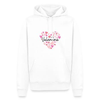 Ich liebe Valentina - Männer Premium Bio Hoodie - Weiß - Vorne - Nico (187cm)