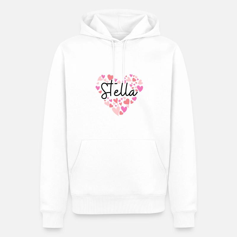 Ich liebe Stella - Männer Premium Bio Hoodie - Weiß