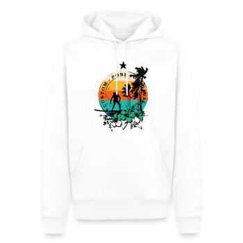 Retro-Surfen - Männer Premium Bio Hoodie - Weiß - Vorne - Nico (187cm)