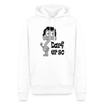 Sprüche Lustige Comic Darf er so - Männer Premium Bio Hoodie - Weiß - Vorne - Nico (187cm)