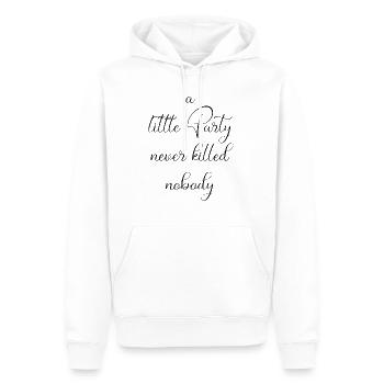 une petite fête jamais tuée célébrer personne anglais - Sweat à capuche Premium bio Homme - blanc - Devant - Nico (187cm)