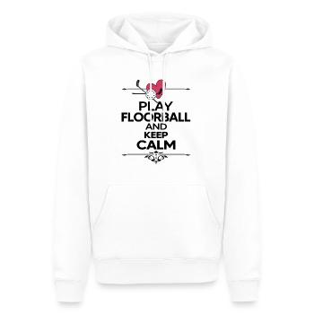 floorball floorball - Sweat à capuche Premium bio Homme - blanc - Devant - Nico (187cm)