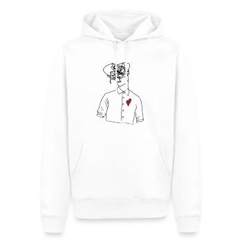 LineArt Men VIII - Männer Premium Bio Hoodie - Weiß - Vorne - Nico (187cm)