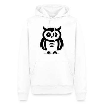 Petite chouette - Sweat à capuche Premium bio Homme - blanc - Devant - Nico (187cm)