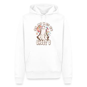 Geisterzitat lustig und süss - Männer Premium Bio Hoodie - Weiß - Vorne - Nico (187cm)