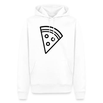Pizza slice - Men’s Premium Organic Hoodie - white - Front - Nico (187cm)