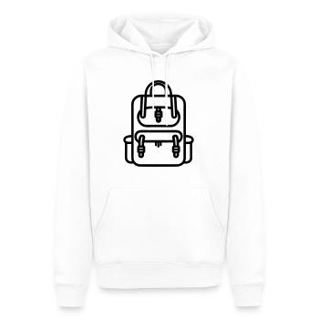 Rucksack - Männer Premium Bio Hoodie - Weiß - Vorne - Nico (187cm)