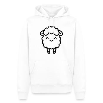 Schaf - Männer Premium Bio Hoodie - Weiß - Vorne - Nico (187cm)