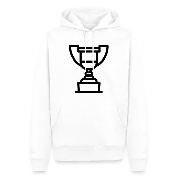 trophée - Sweat à capuche Premium bio Homme - blanc - Devant - Nico (187cm)