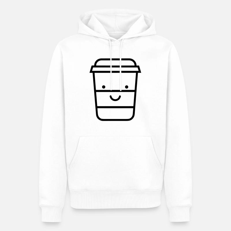 Mug de café - Sweat à capuche Premium bio Homme - blanc