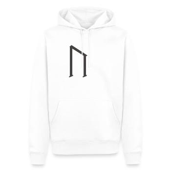 Viking Runen Uruz - Sweat à capuche Premium bio Homme - blanc - Devant - Nico (187cm)