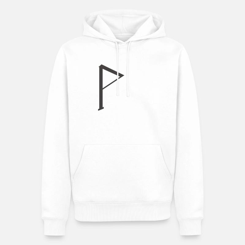 Viking Runes Wunjo - Sweat à capuche Premium bio Homme - blanc