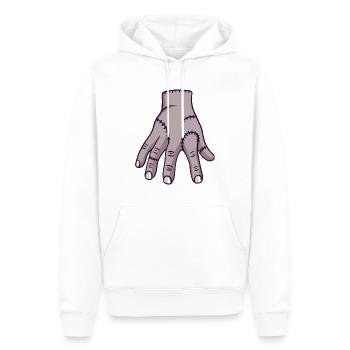 Zombie Hand - Men’s Premium Organic Hoodie - white - Front - Nico (187cm)