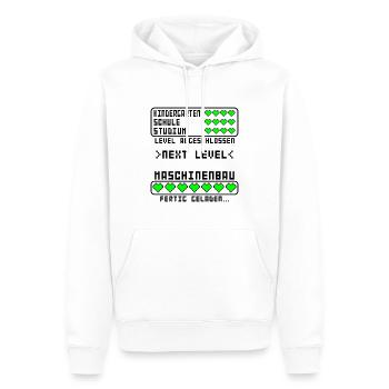 Maschinenbau Studium bestanden - Männer Premium Bio Hoodie - Weiß - Vorne - Nico (187cm)