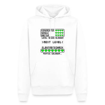 Bachelor in Elektrotechnik of Science bestanden - Männer Premium Bio Hoodie - Weiß - Vorne - Nico (187cm)
