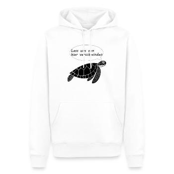 Schildkröte - lass uns verschwinden - Männer Premium Bio Hoodie - Weiß - Vorne - Nico (187cm)