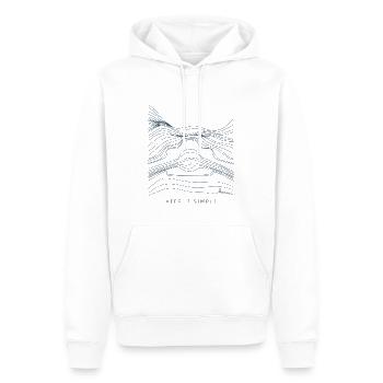 Keep It Simple [Blau] - Männer Premium Bio Hoodie - Weiß - Vorne - Nico (187cm)