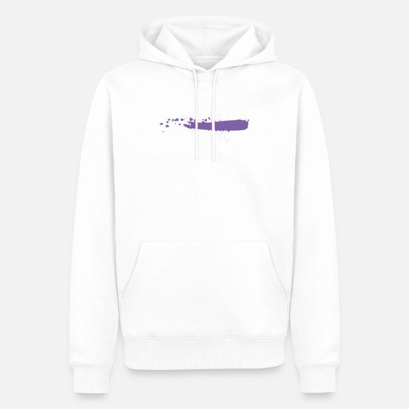 Farbstrich magenta Klecks Farbspritzer Geschenk - Männer Premium Bio Hoodie - Weiß