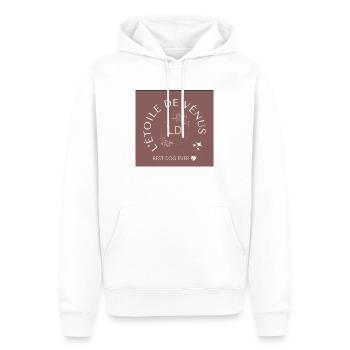 L'étoile de Vénus ✨ - Sweat à capuche Premium bio Homme - blanc - Devant - Nico (187cm)